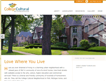 Tablet Screenshot of collegeculturalneighborhood.org